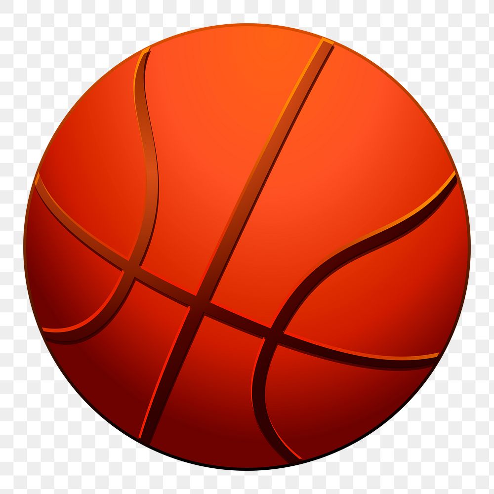 Basketball png sticker, sport equipment illustration on transparent background. Free public domain CC0 image.
