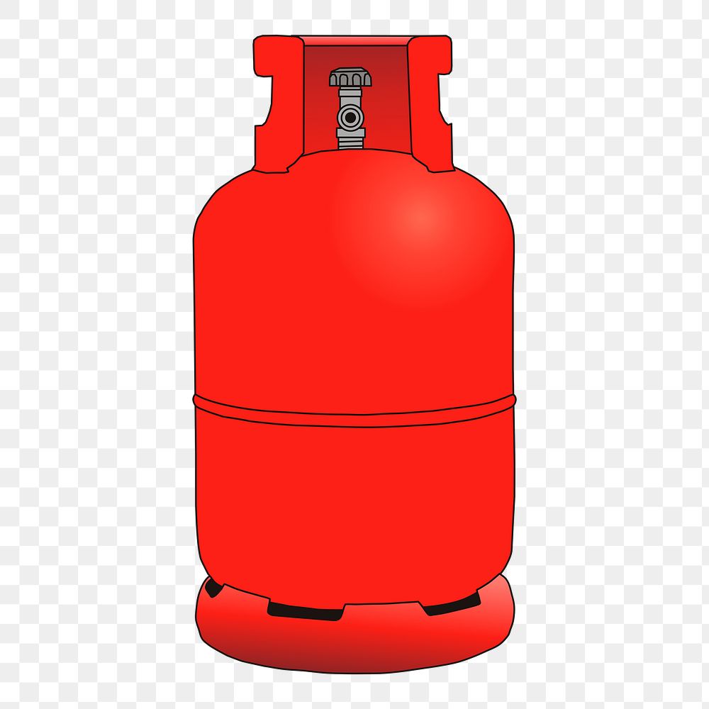 Gas bottle png sticker, object illustration on transparent background. Free public domain CC0 image.