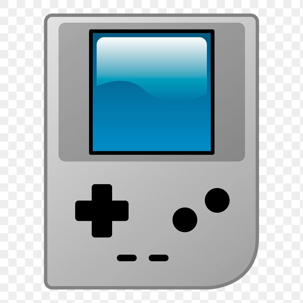 Portable game png console sticker, retro illustration on transparent background. Free public domain CC0 image.