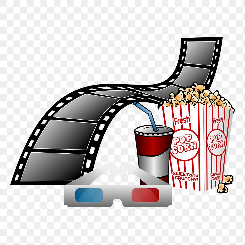 Movie set png sticker, entertainment illustration on transparent background. Free public domain CC0 image.
