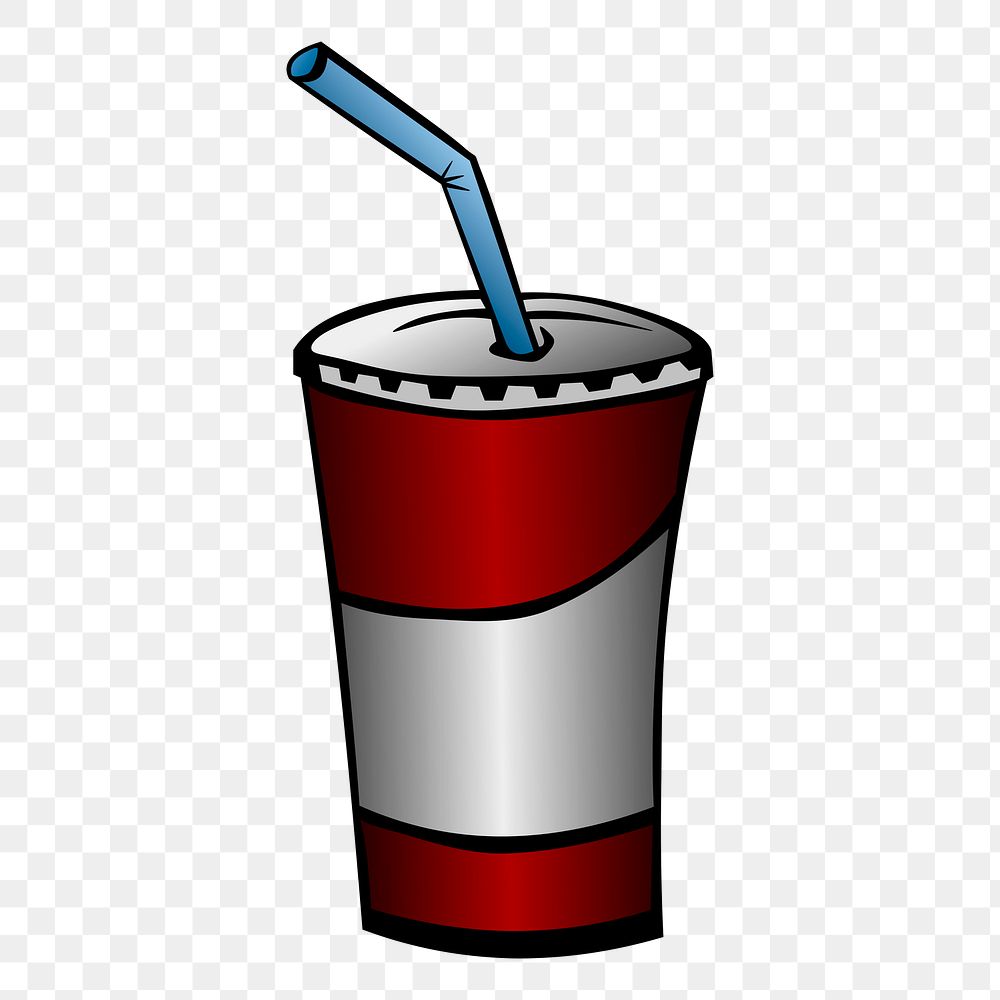 Soda cup png sticker, object illustration on transparent background. Free public domain CC0 image.