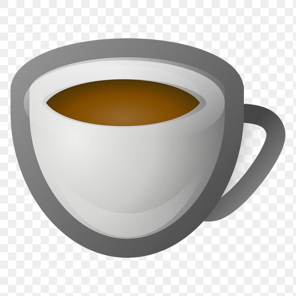 Espresso coffee png sticker, beverage illustration on transparent background. Free public domain CC0 image.