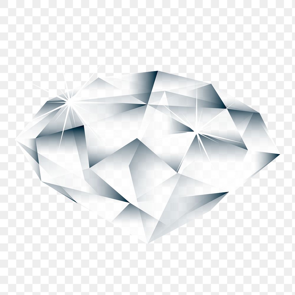 Shiny diamond png sticker, object illustration on transparent background. Free public domain CC0 image.
