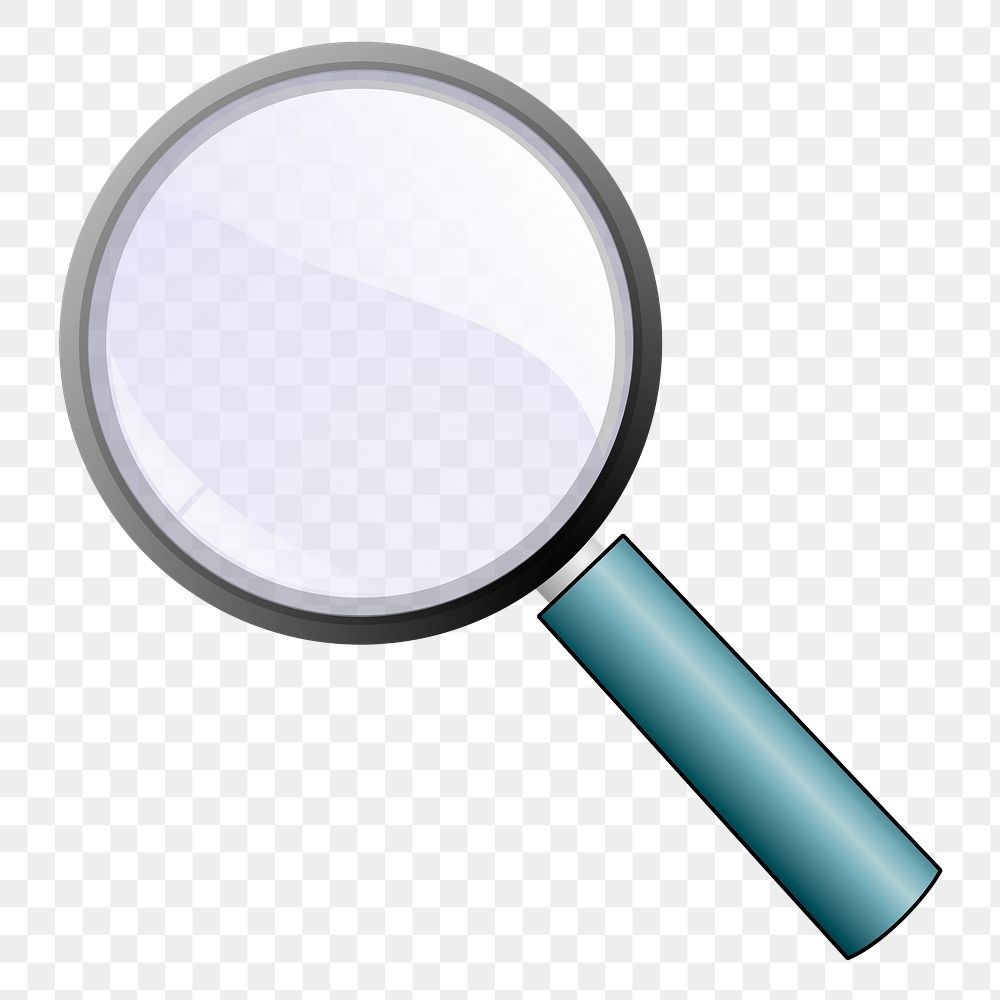 Magnifying glass png sticker object illustration, transparent background. Free public domain CC0 image.