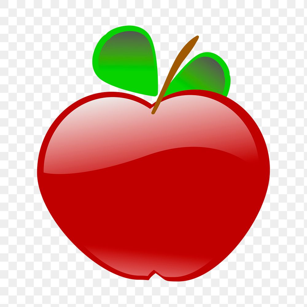 Apple png sticker, fruit illustration, transparent background. Free public domain CC0 image