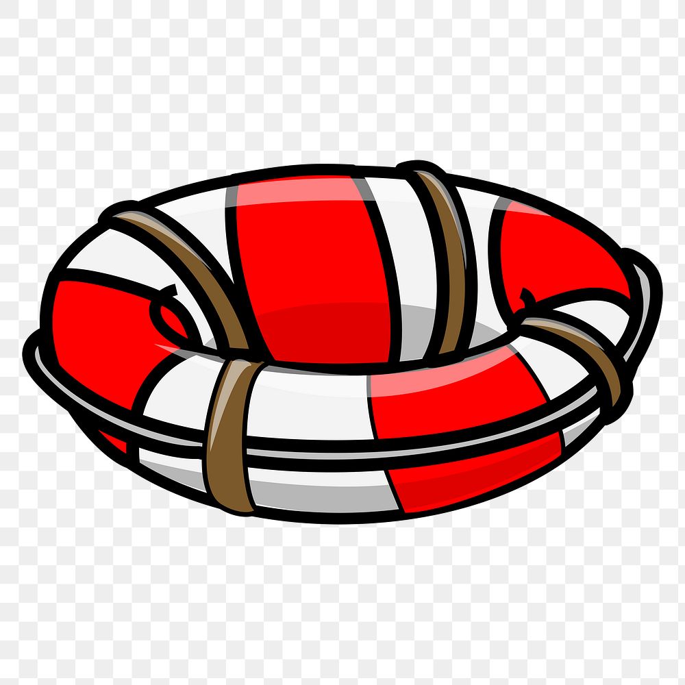 Lifesaver buoy png sticker illustration, transparent background. Free public domain CC0 image.