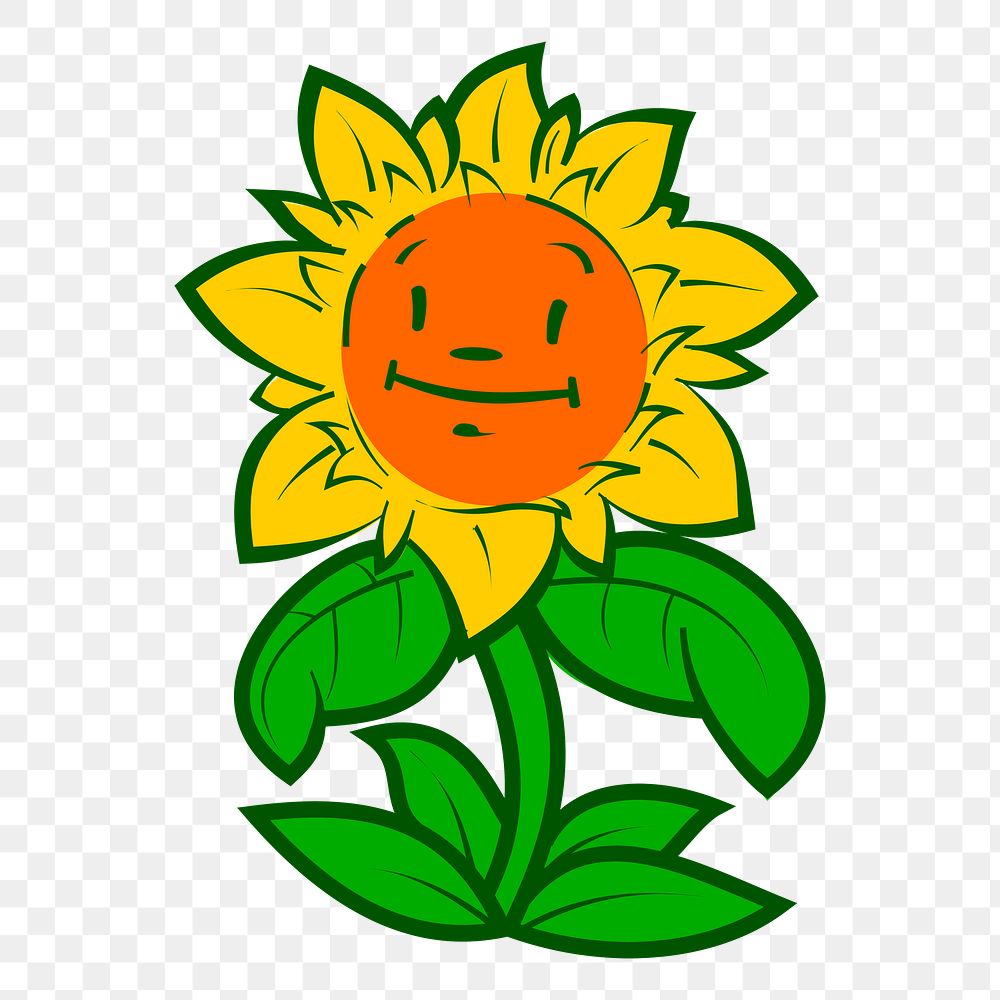 Sunflower Cartoon PNG Images | Free Photos, PNG Stickers, Wallpapers &  Backgrounds - rawpixel