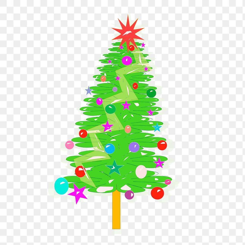 Christmas tree png sticker, festive | Free PNG - rawpixel