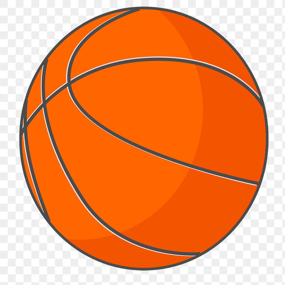 Basketball png sticker illustration, transparent background. Free public domain CC0 image.