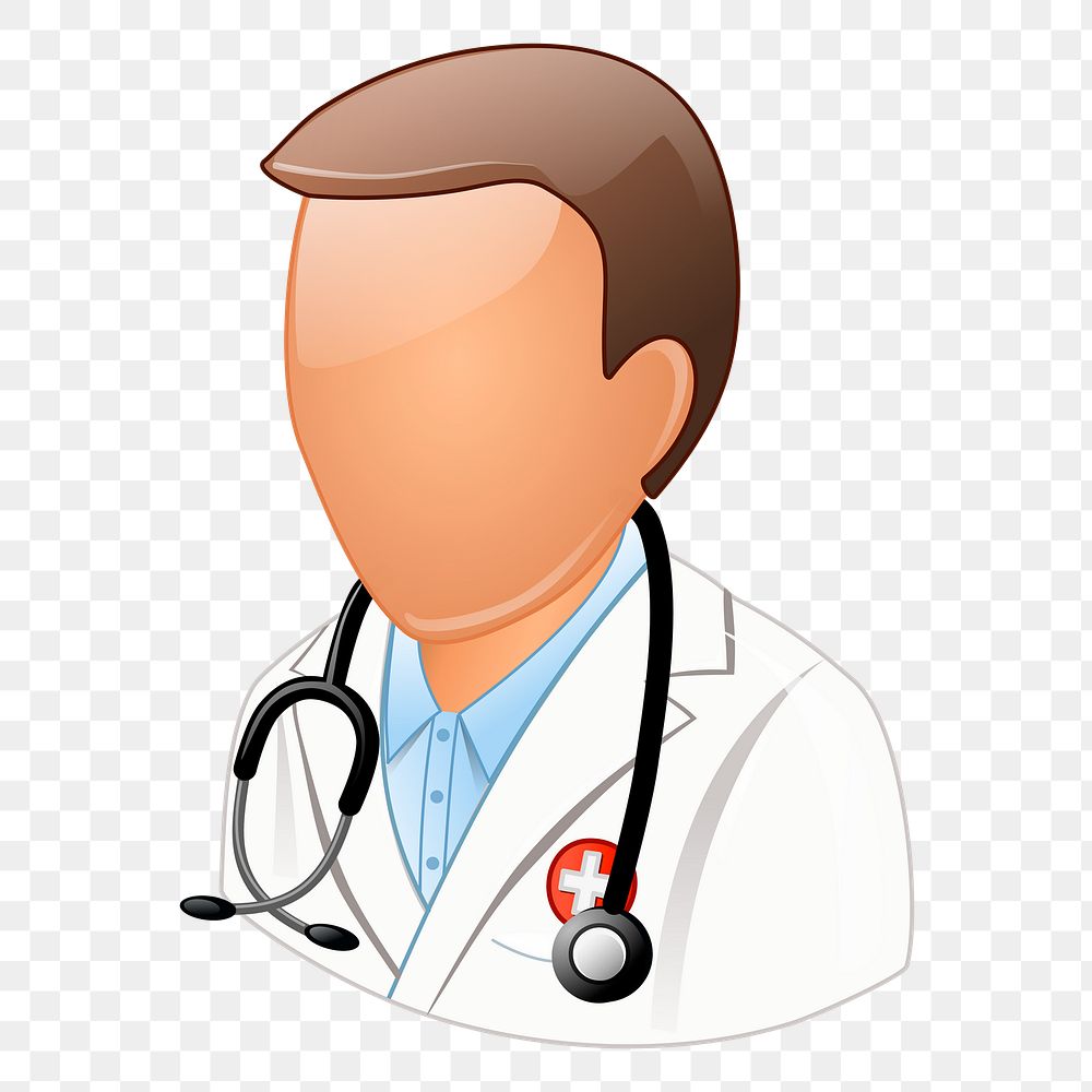 Doctor icon png sticker, transparent background. Free public domain CC0 image