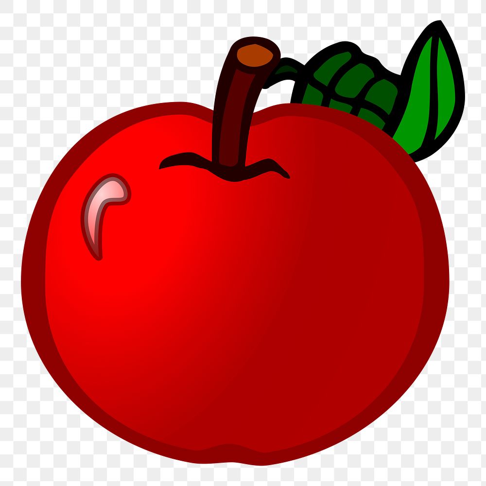 Apple png sticker, fruit illustration, transparent background. Free public domain CC0 image