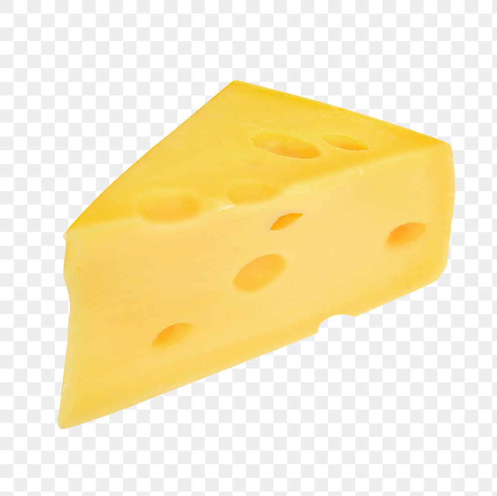 Swiss cheese png sticker, food image on transparent background