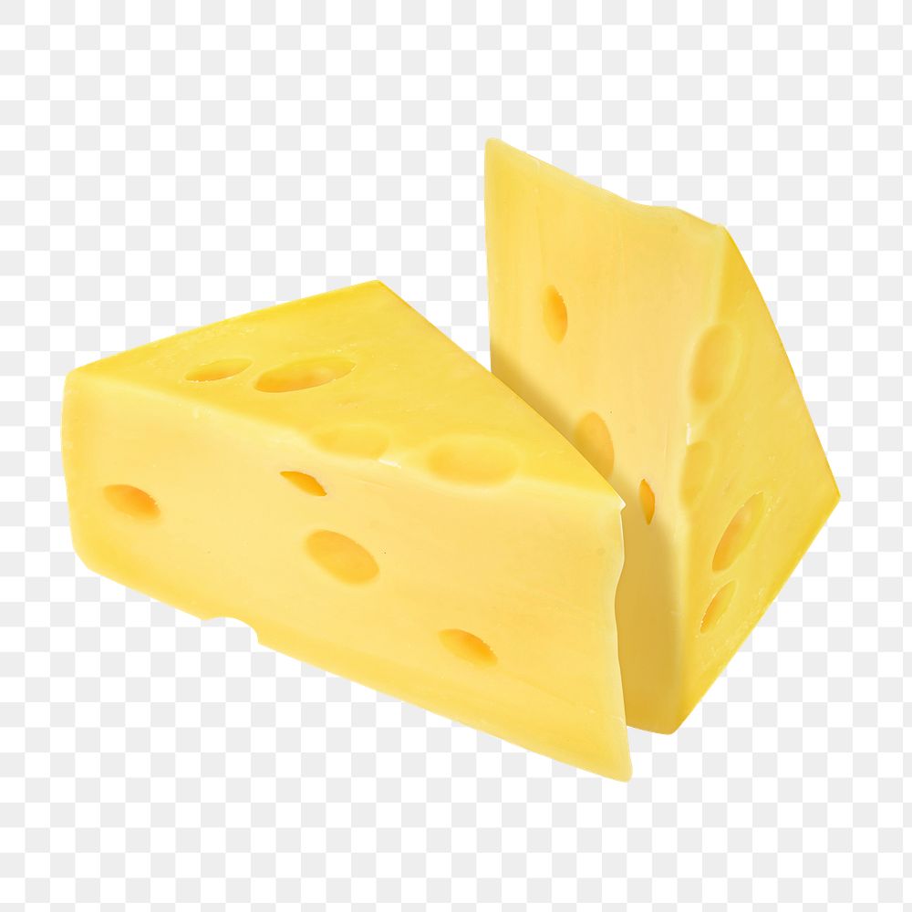 Swiss cheese png sticker, food image on transparent background