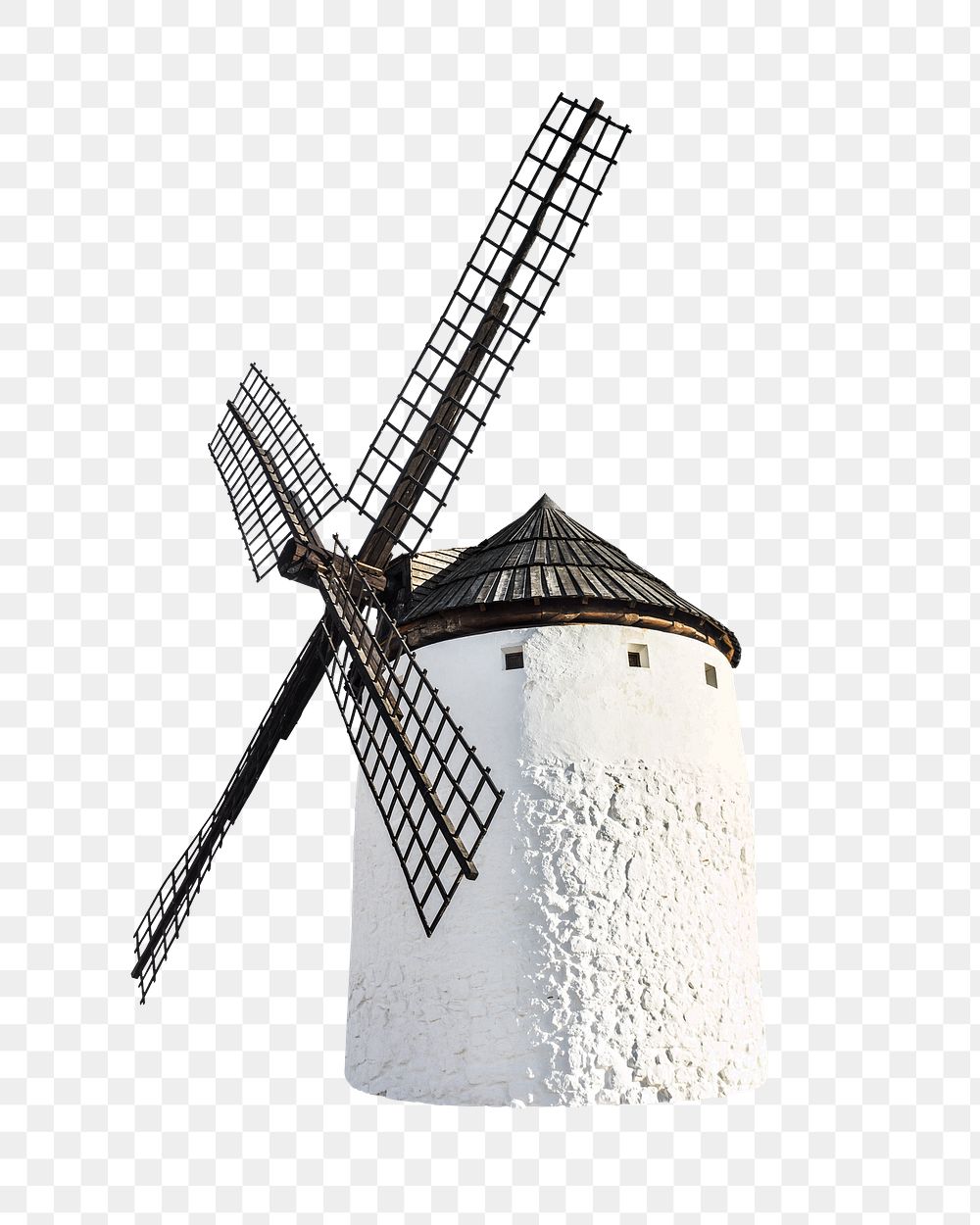 Windmill png sticker, farming image on transparent background