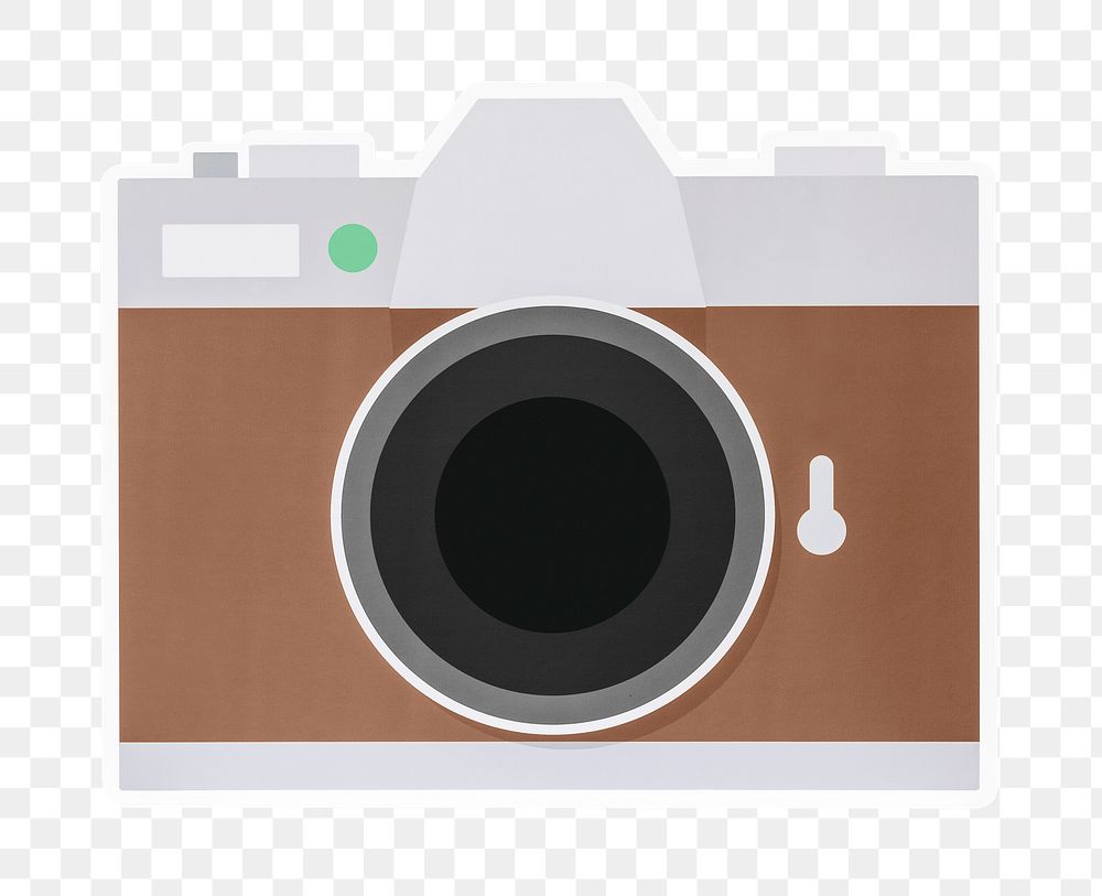 Film camera png sticker, transparent background
