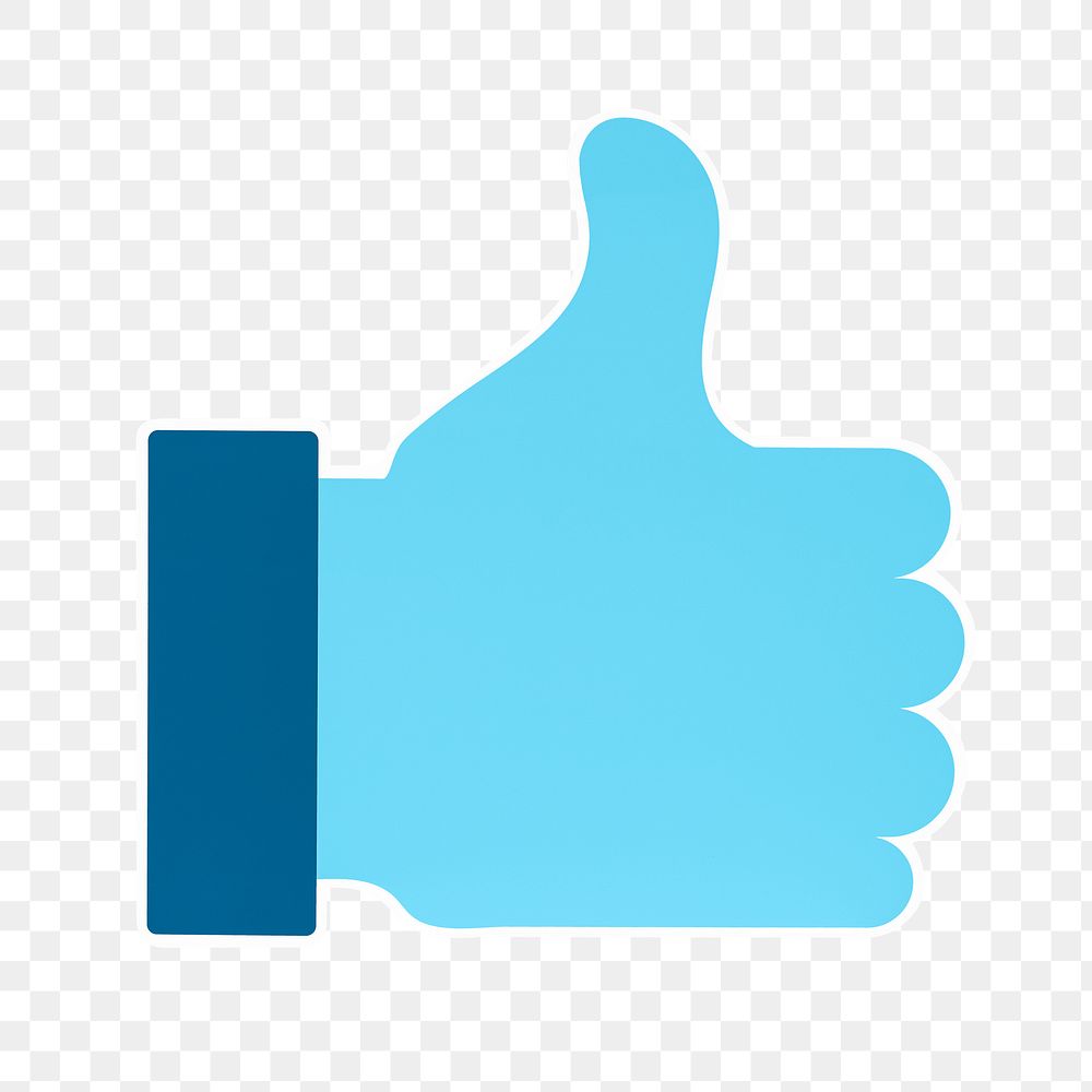 Thumbs up icon png sticker, transparent background