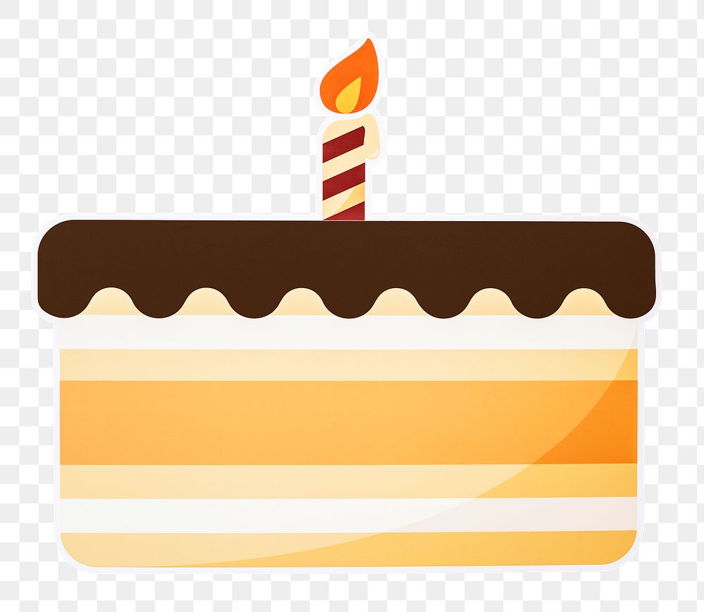 Birthday cake png sticker, transparent background