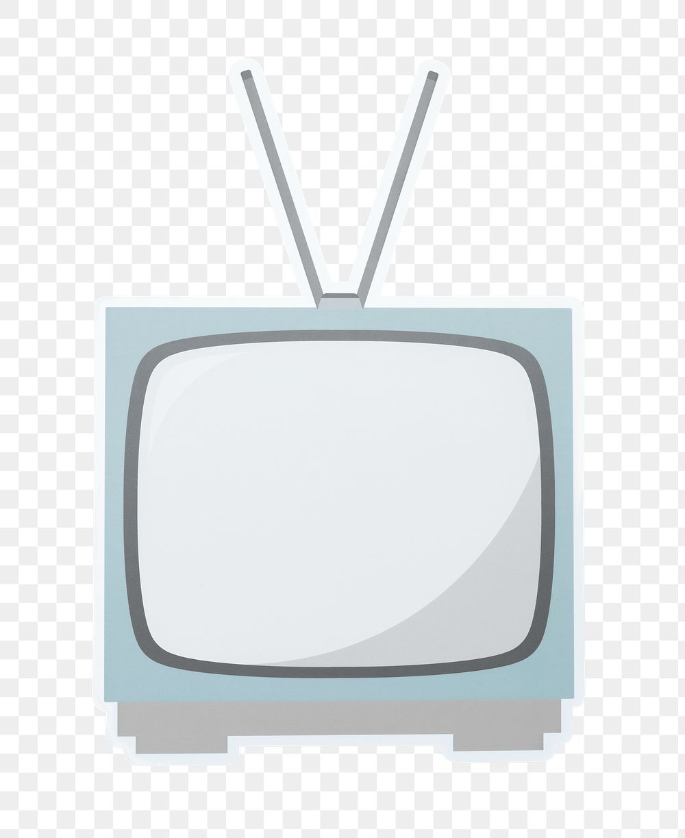 Retro television png sticker, transparent background