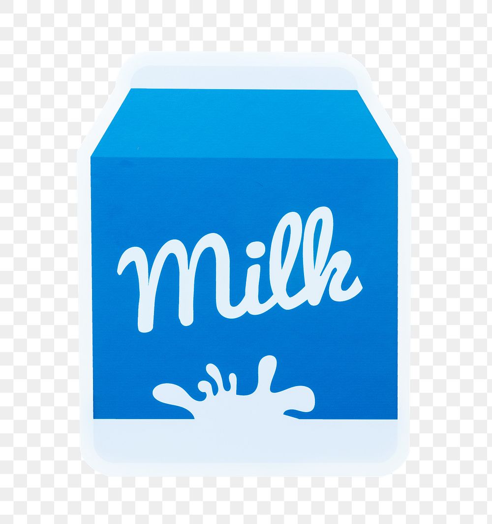 Milk box png sticker, transparent background