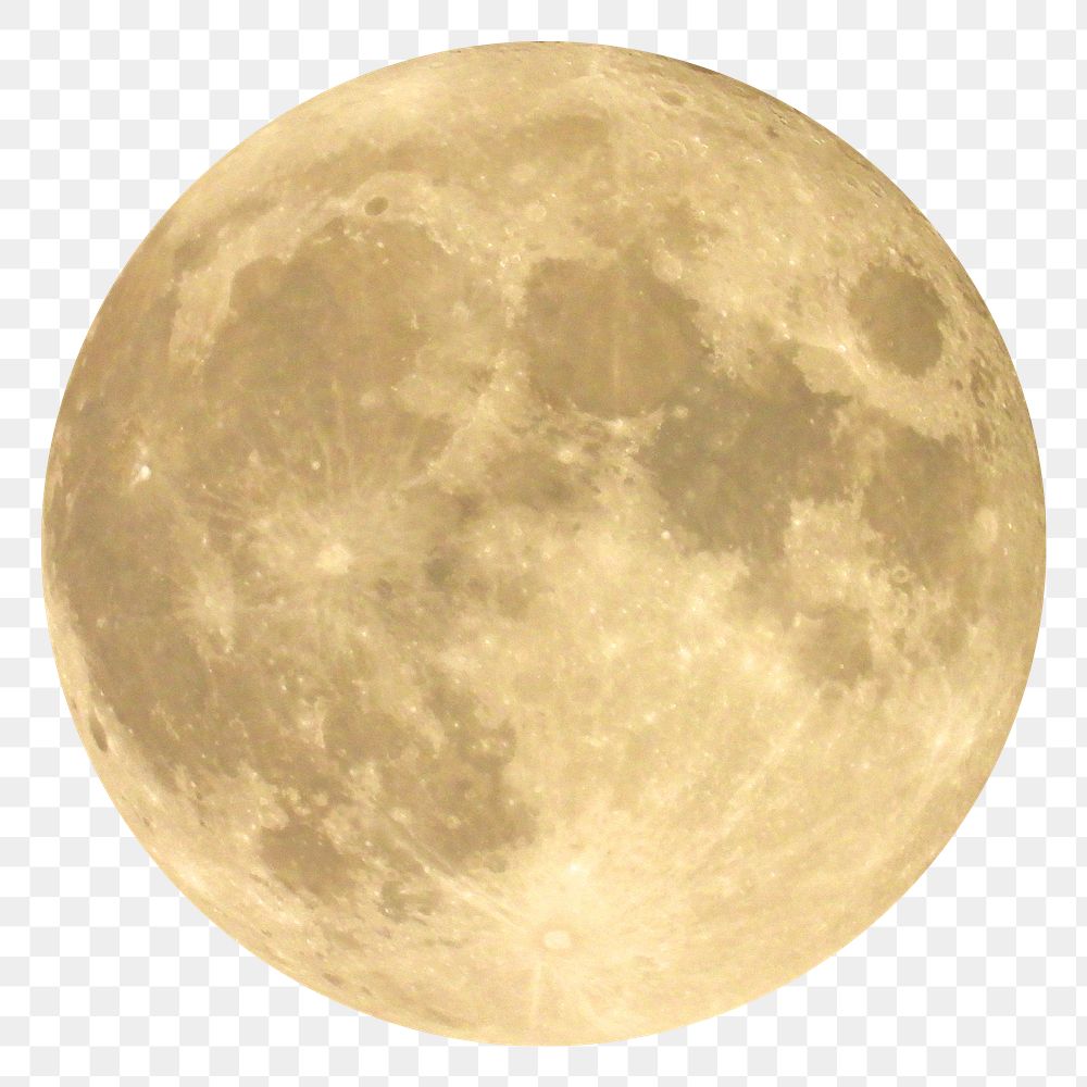 Full moon png sticker, transparent background 