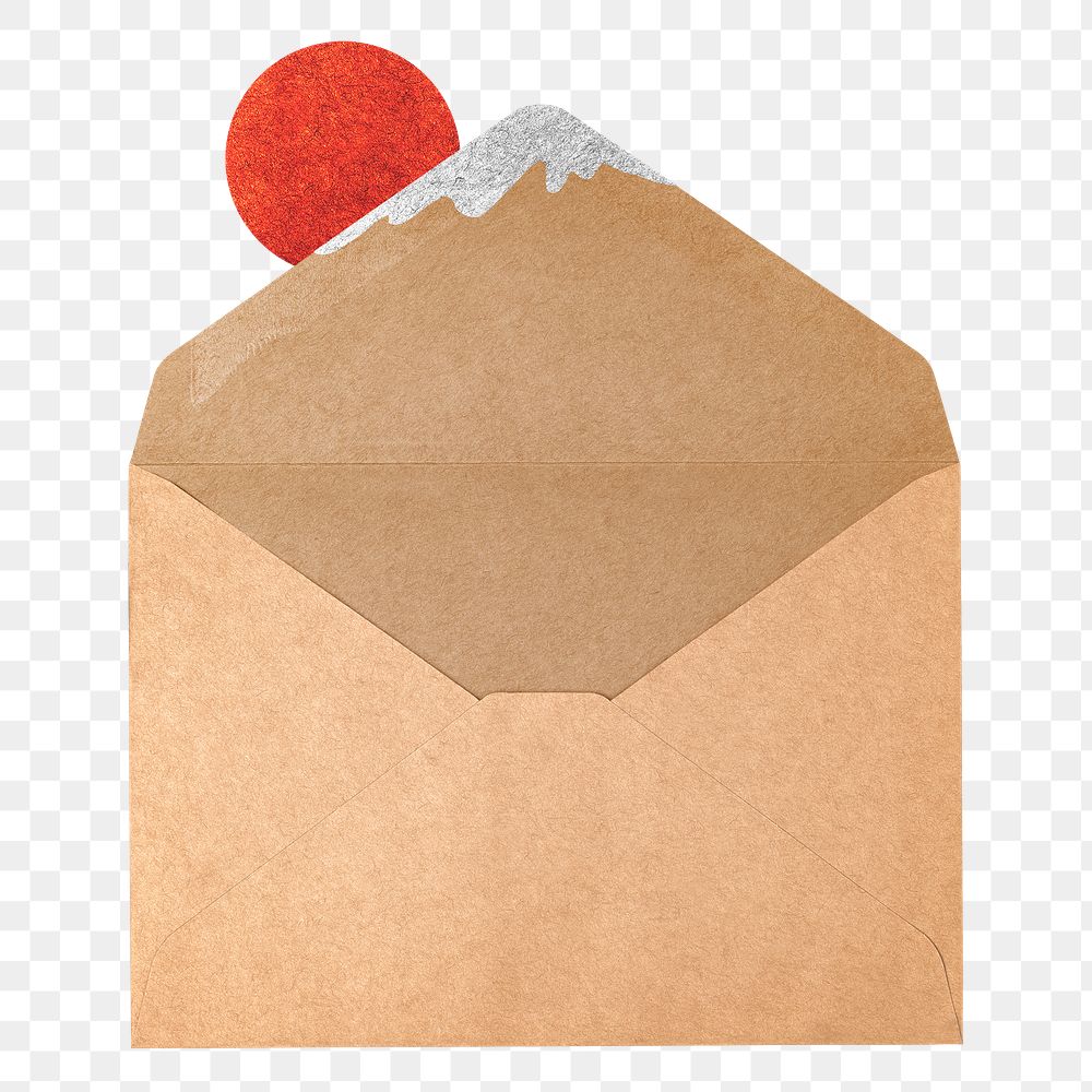 Envelope png sticker,  transparent background
