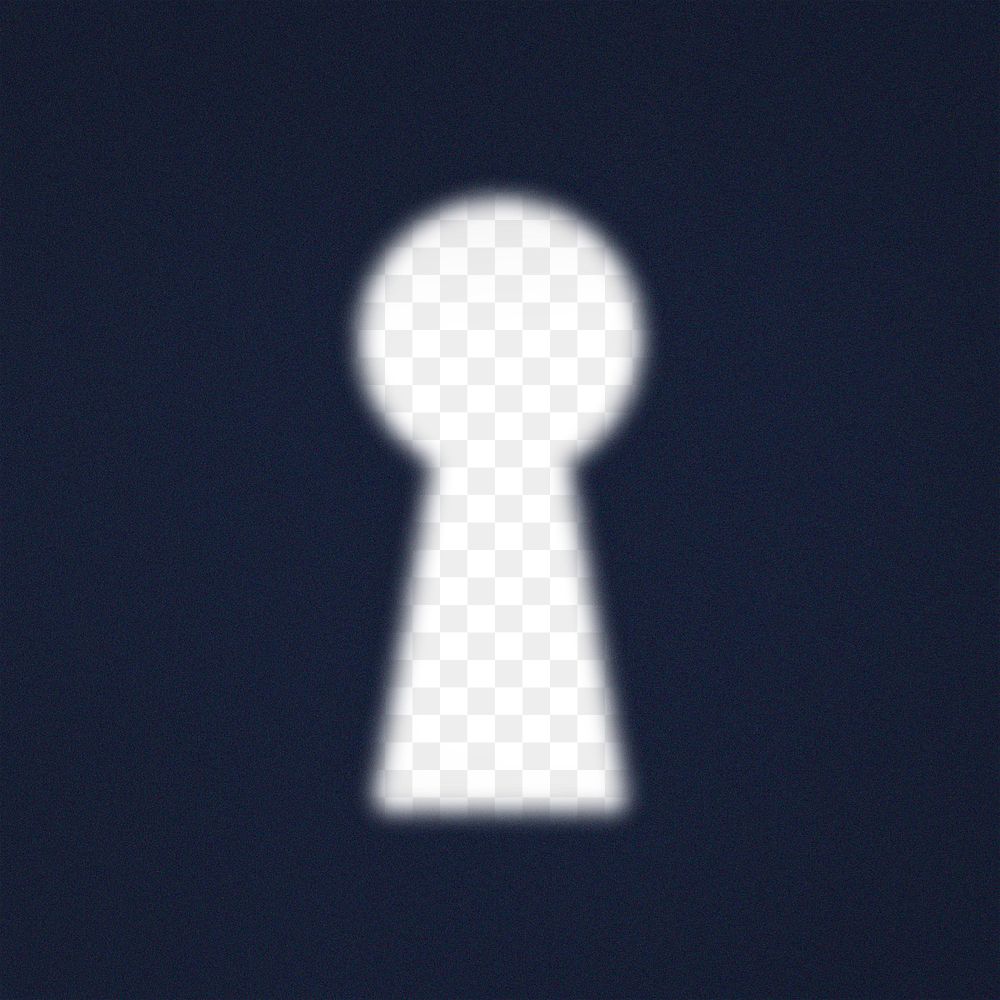 Keyhole png frame, transparent design