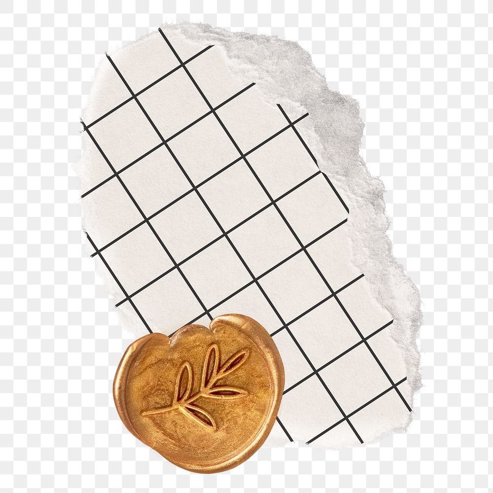 Grid paper png sticker, stationery transparent background