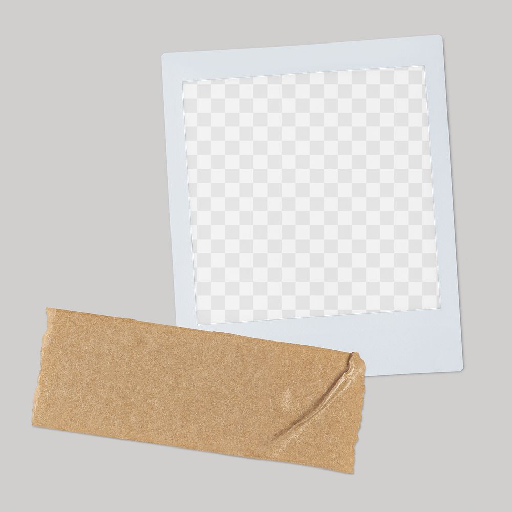 Instant photo frame png transparent mockup