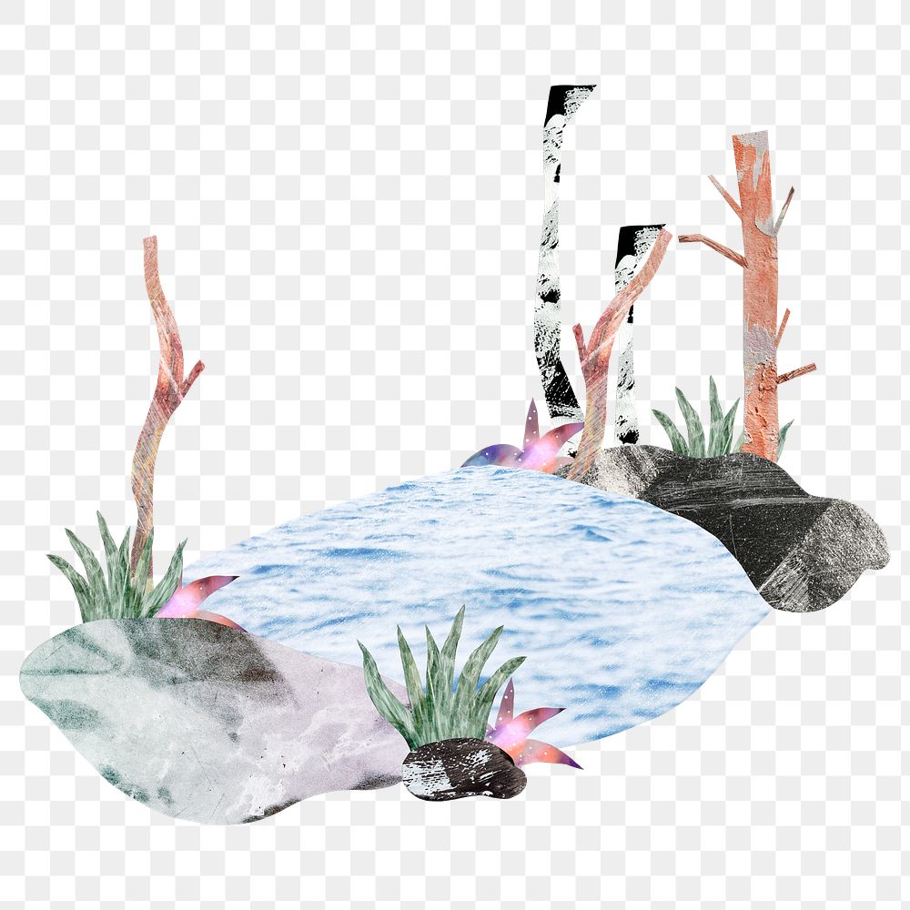 Aesthetic ocean png sticker, nature remixed media, transparent background