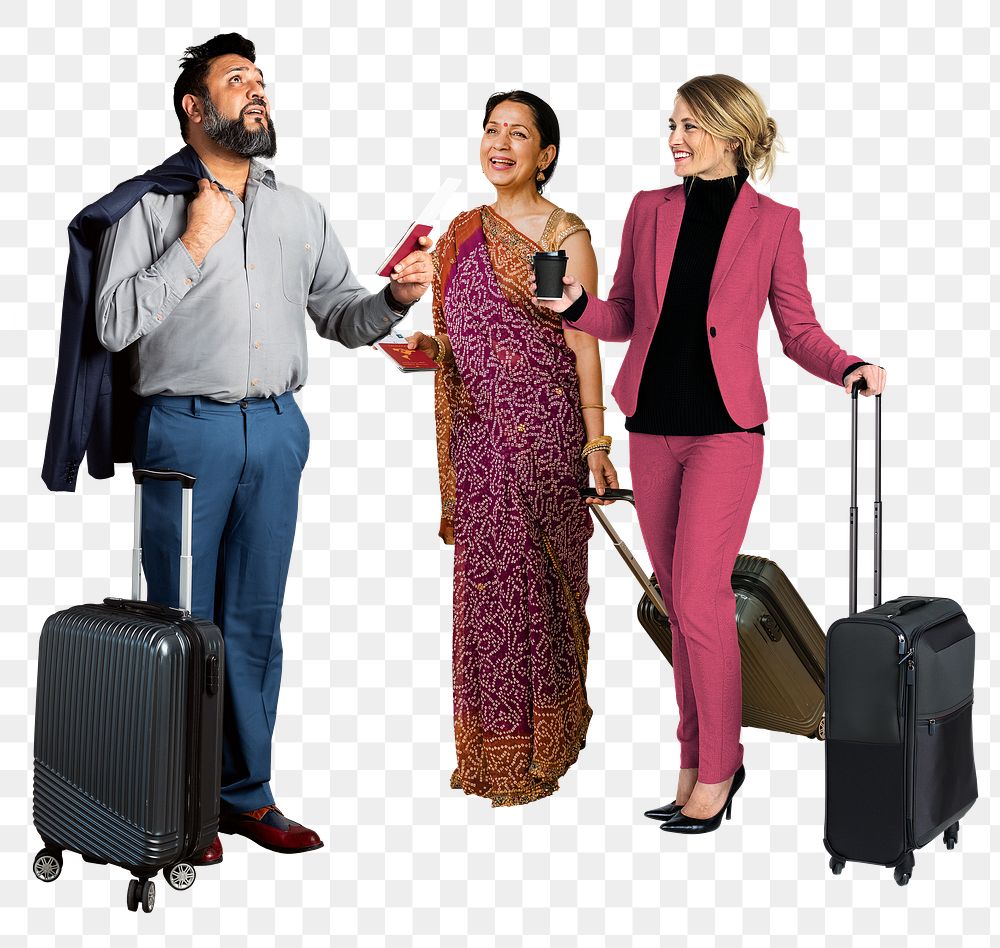 Business travel png sticker, transparent background