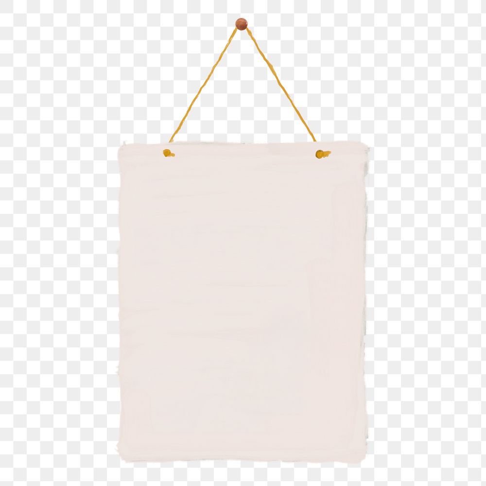 Hanging poster png sticker, transparent background