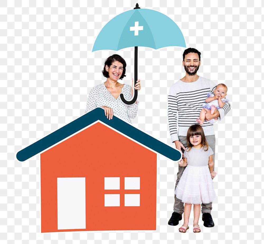 Home insurance png sticker, transparent background