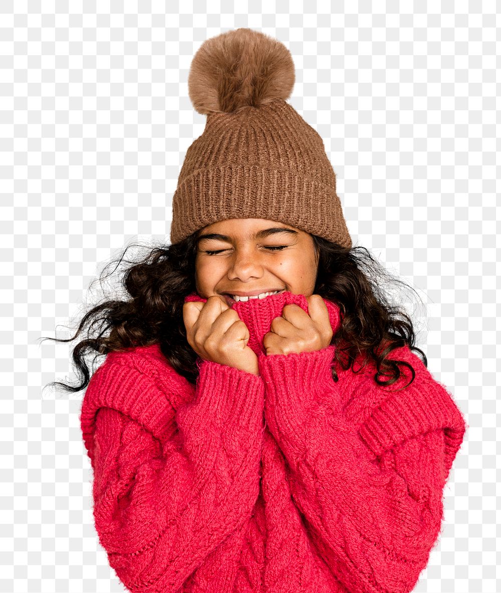 Cute little girl png sticker, transparent background