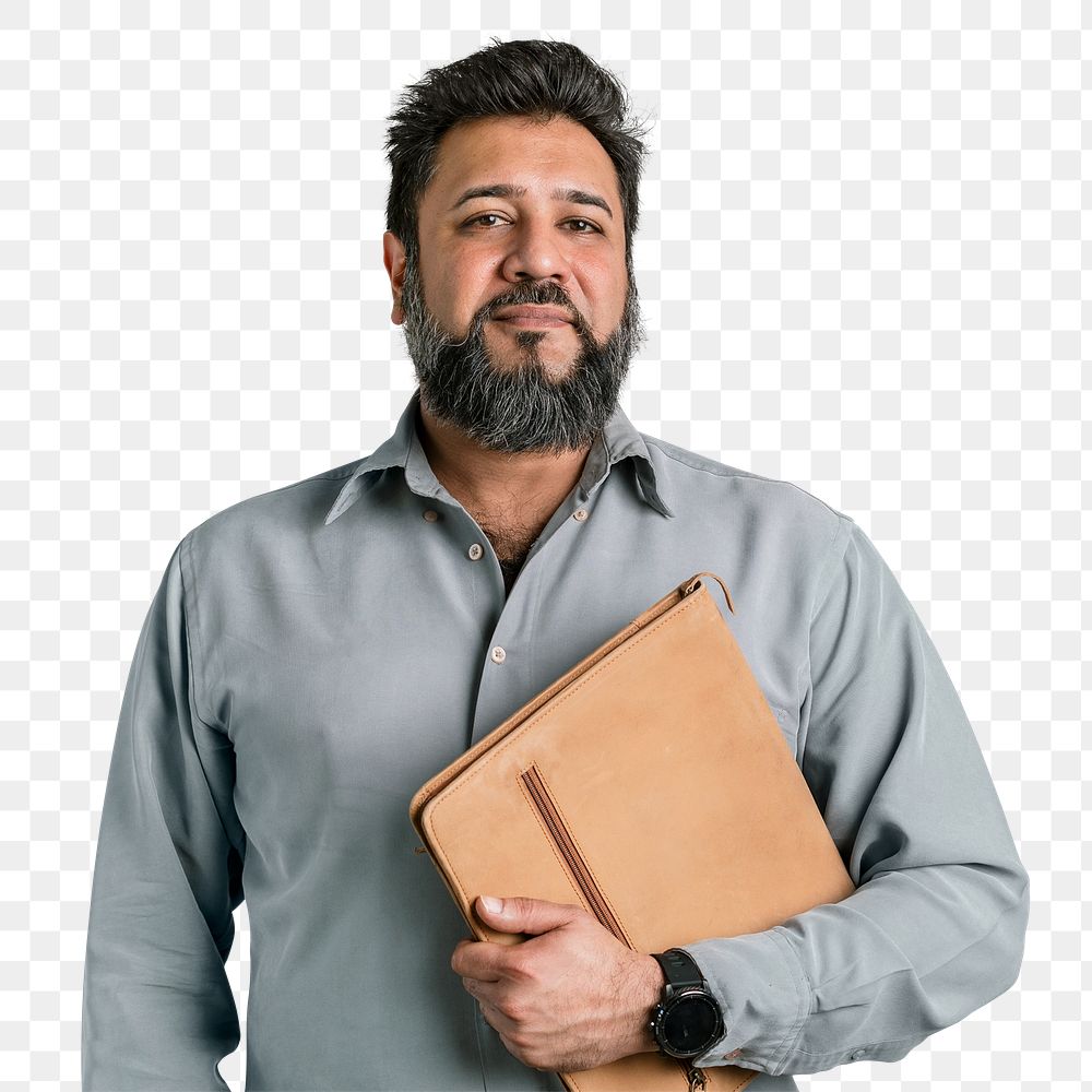 Unemployed man png sticker, transparent background