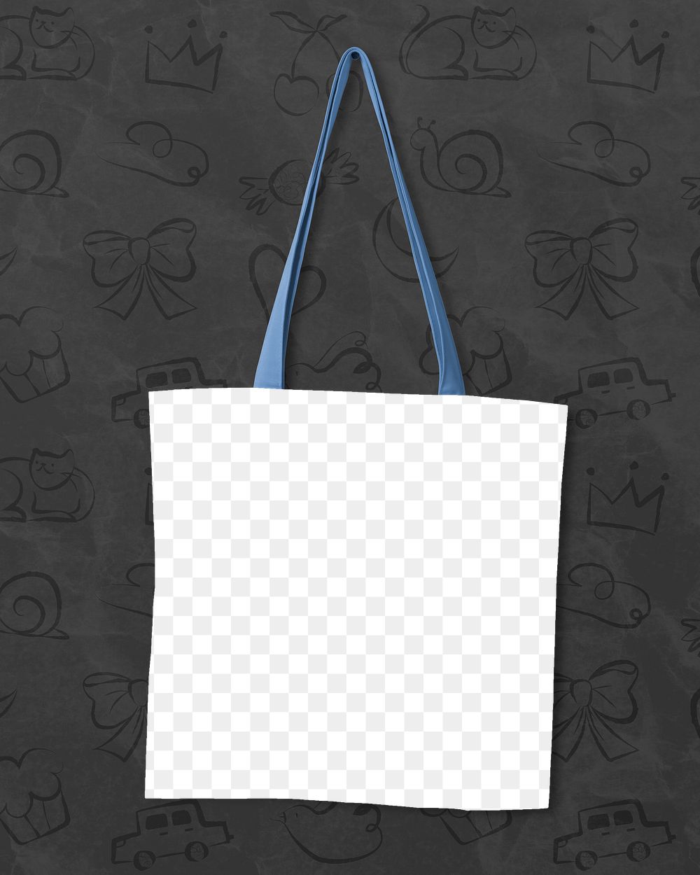 Tote bag png transparent mockup, fashion accessory 