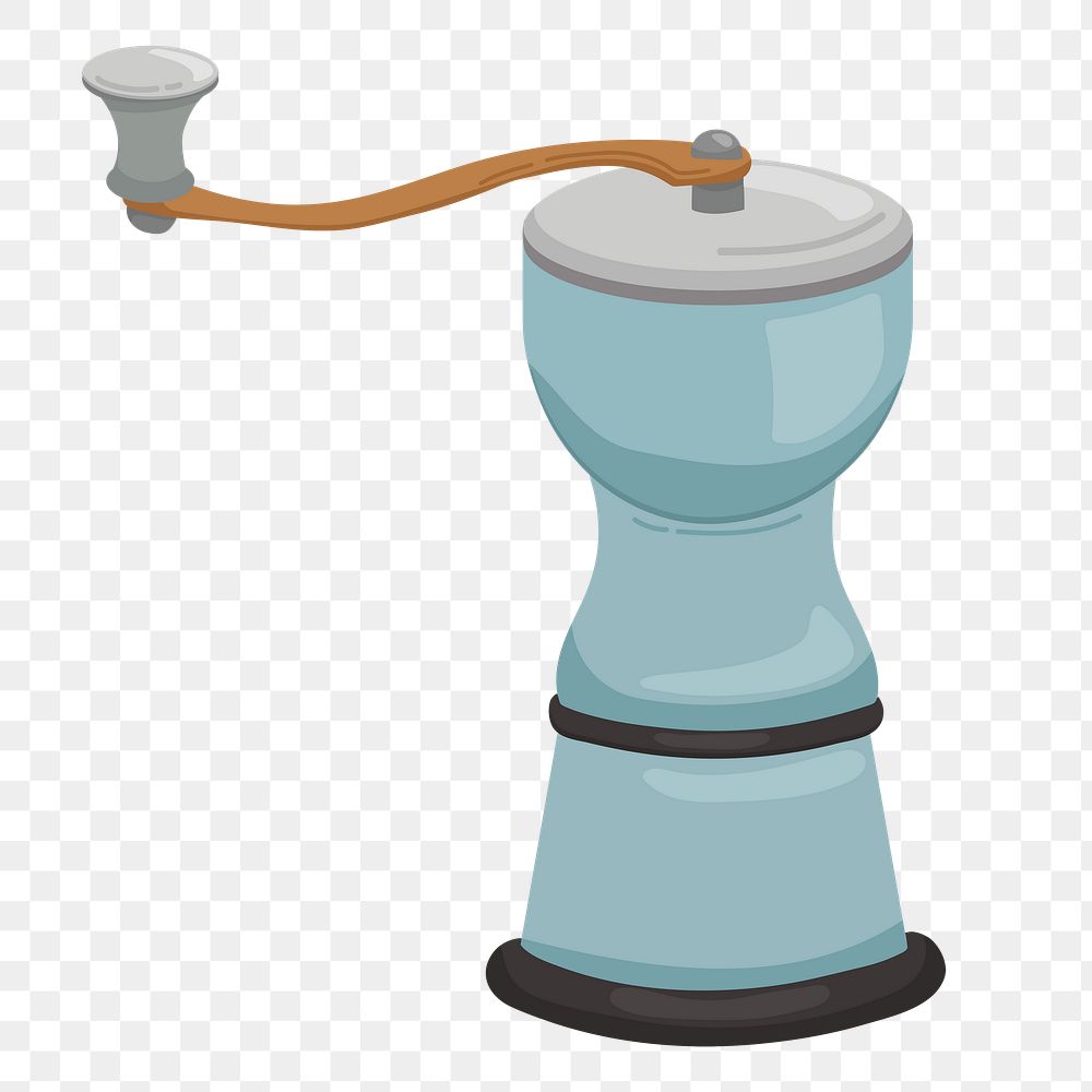 Coffee mill png sticker, cute illustration, transparent background