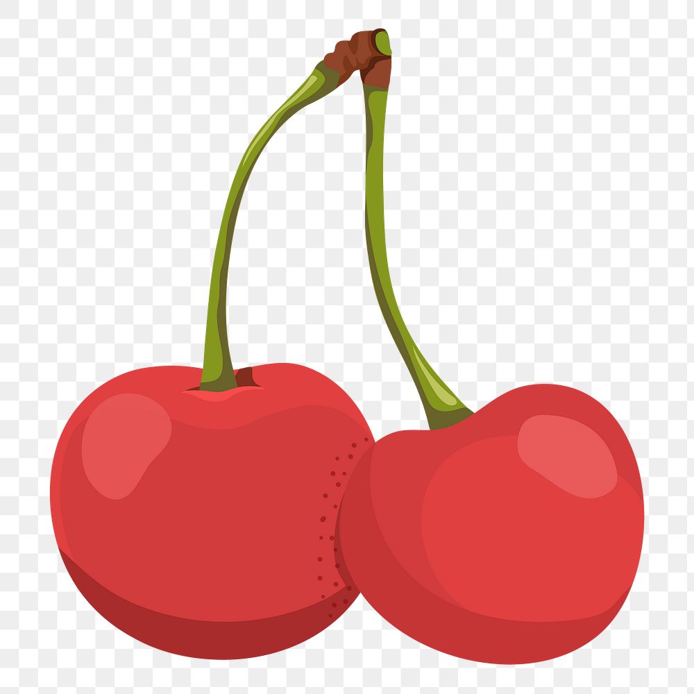 Cherry png sticker, cute illustration, transparent background