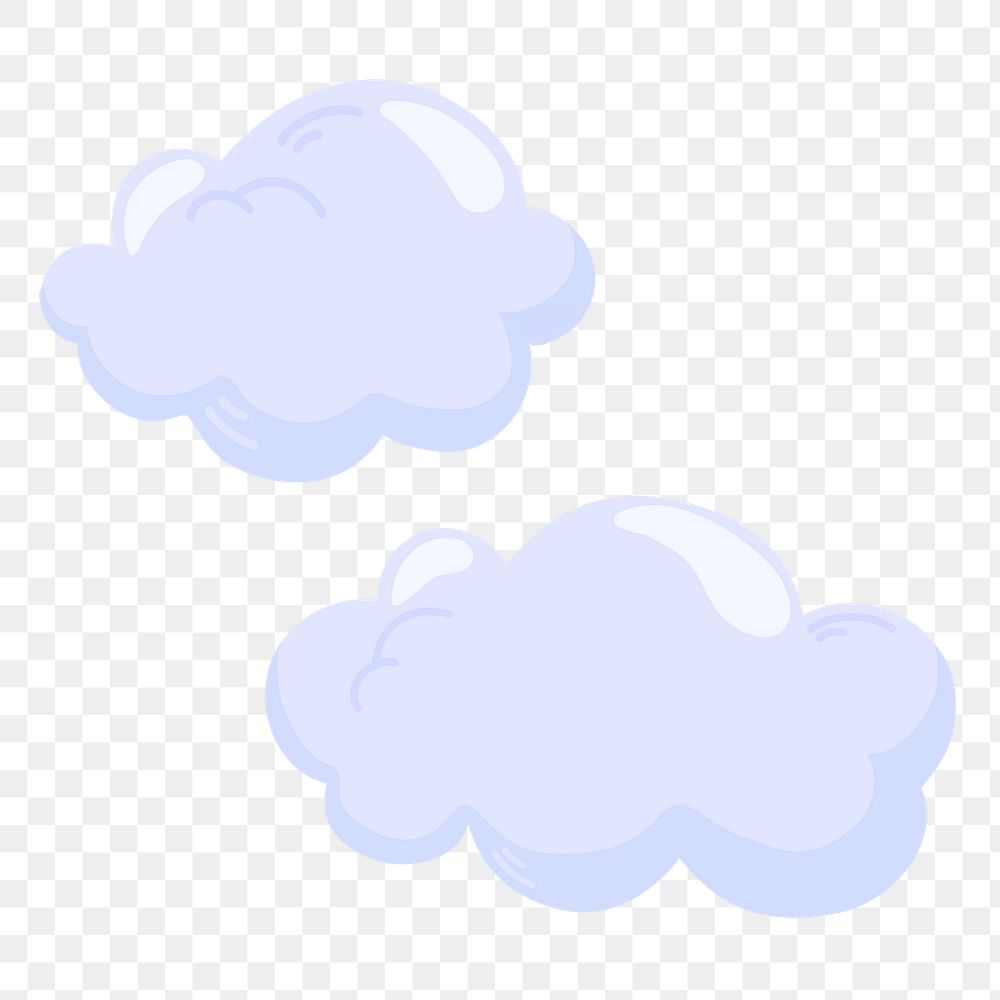 Cloud png sticker, cute illustration, transparent background