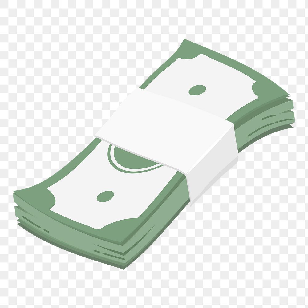 Money png sticker, cute illustration, transparent background