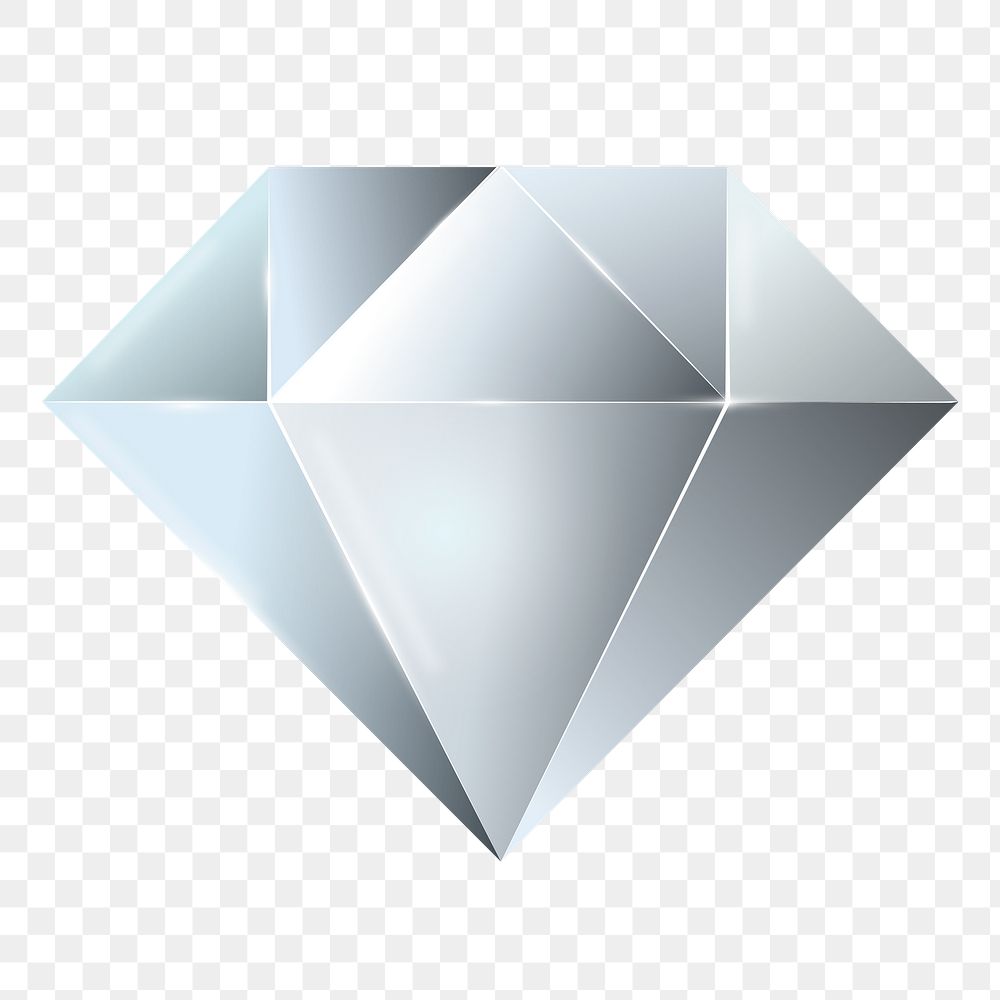 Diamond png sticker, cute illustration, transparent background