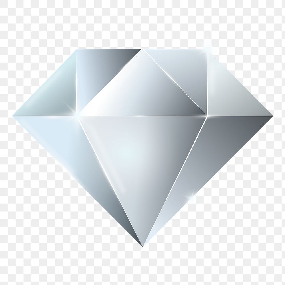 Diamond png sticker, cute illustration, transparent background