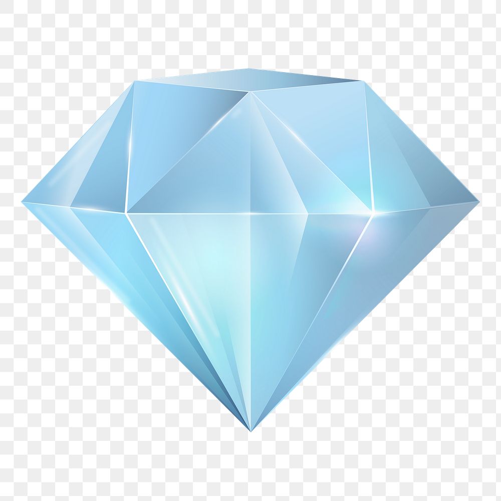 Diamond png sticker, cute illustration, transparent background