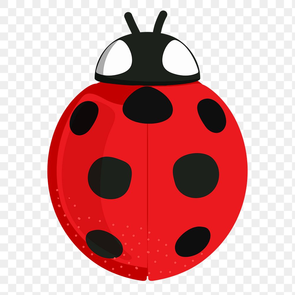 Ladybug png sticker, cute illustration, transparent background