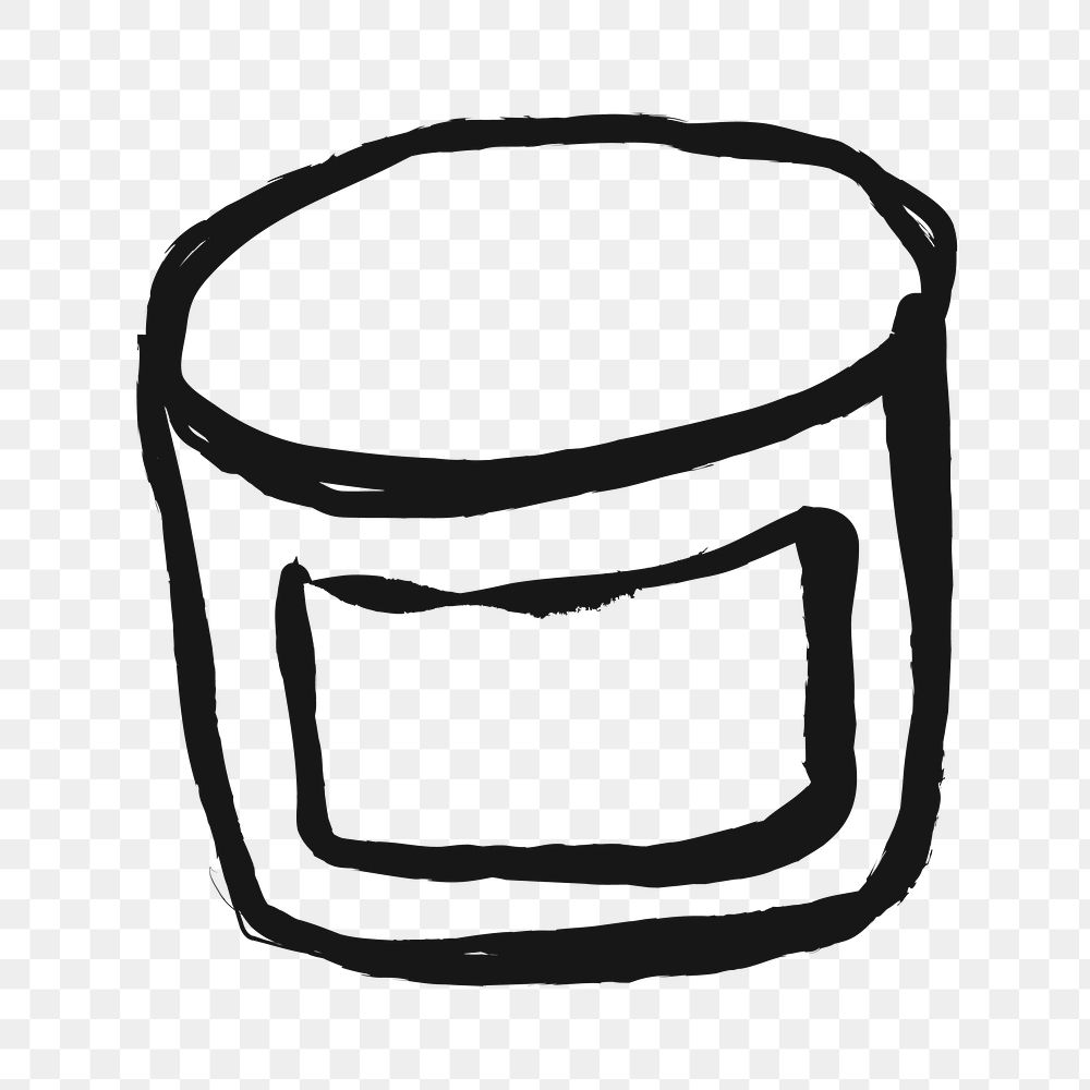 Candle jar png sticker, object doodle, transparent background