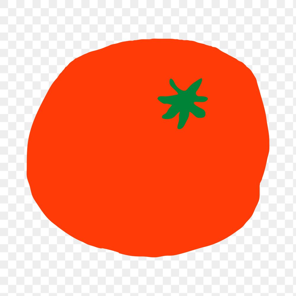 Tomato png sticker, vegetable doodle, transparent background