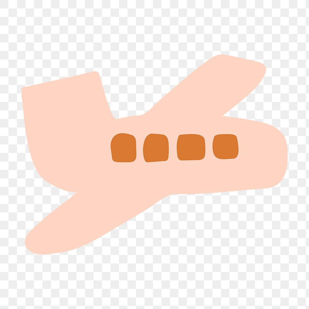 Airplane png sticker, vehicle doodle, transparent background