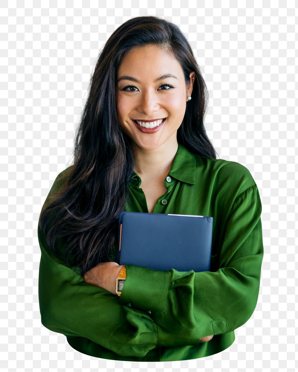Asian businesswoman png sticker, transparent background