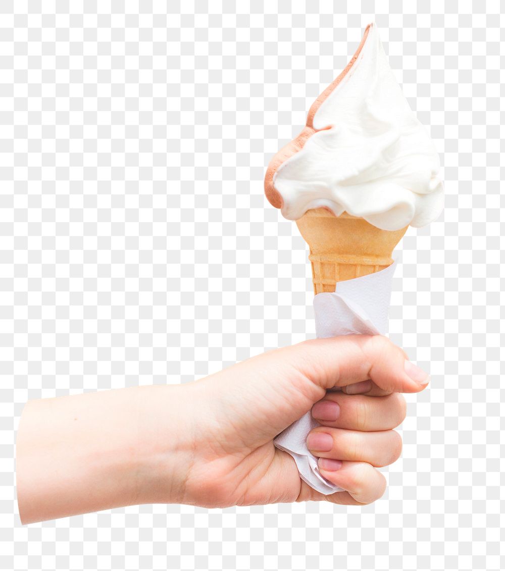 Soft serve png ice-cream sticker, dessert food cut out, transparent background