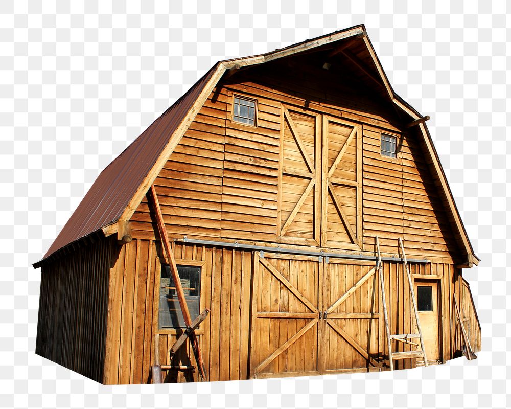 Barn png sticker, farm architecture image, transparent background