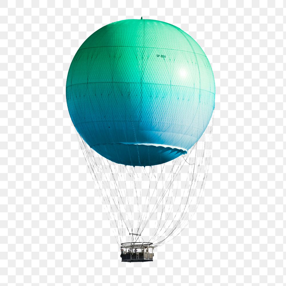 Hot air png balloon sticker, travel image, transparent background